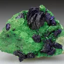 Azurite on Bayldonite with 'Gartrellite' - image 1