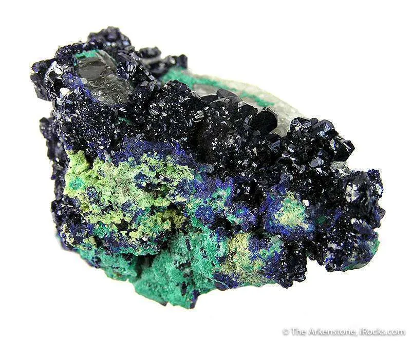 Azurite on Cerussite Twin - image 2