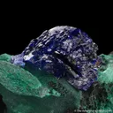 Azurite on chatoyant Malachite - image 5