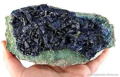 Azurite on Chrysocolla-Coated Malachite - image 5