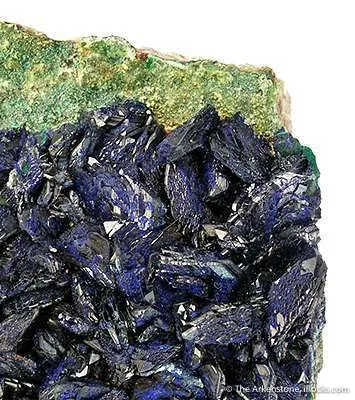 Azurite on Chrysocolla-Coated Malachite - image 3