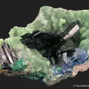 Azurite on Cuprian Smithsonite - image 4