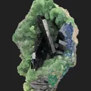 Azurite on Cuprian Smithsonite - image 3