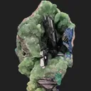 Azurite on Cuprian Smithsonite - image 2