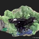 Azurite on Cuprian Smithsonite - image 5