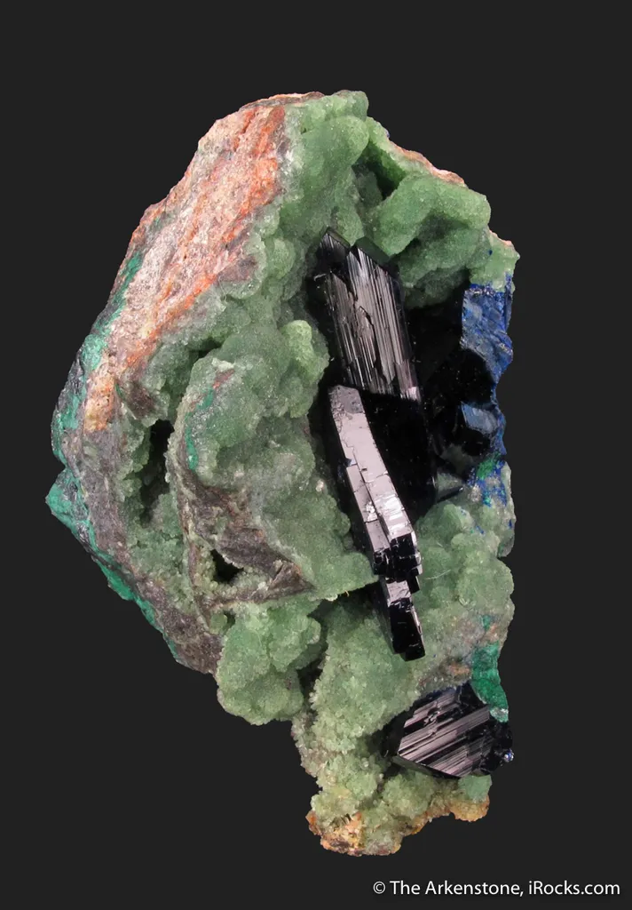 Azurite on Cuprian Smithsonite - image 6