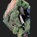 Azurite on Cuprian Smithsonite - image 6