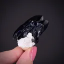 Azurite on dickite - image 1