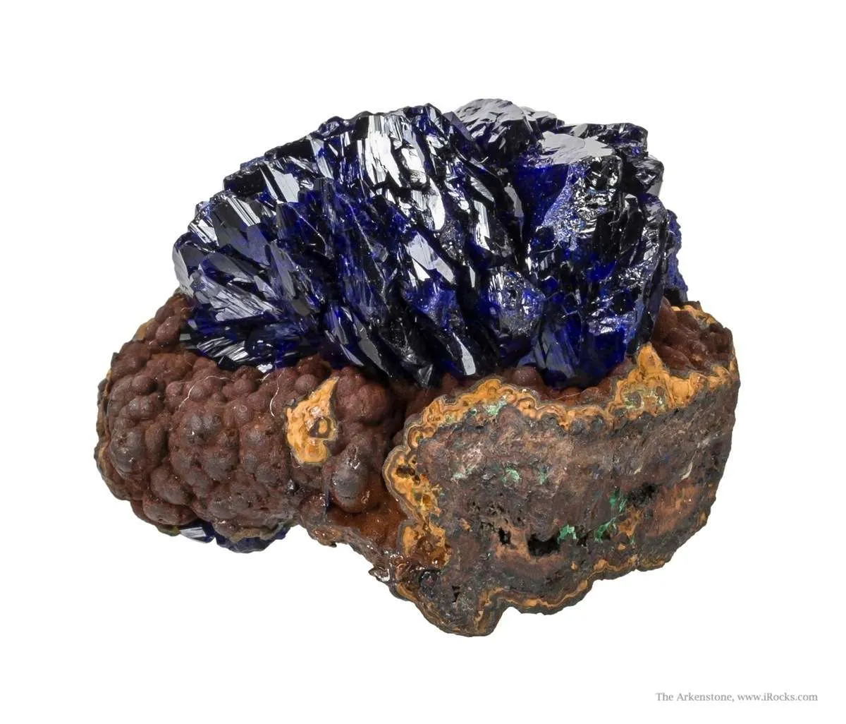 Azurite on Limonite - image 2