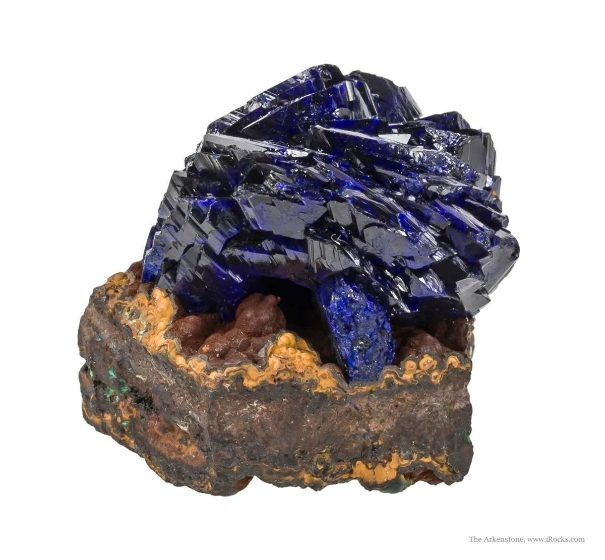 Azurite on Limonite - image 3
