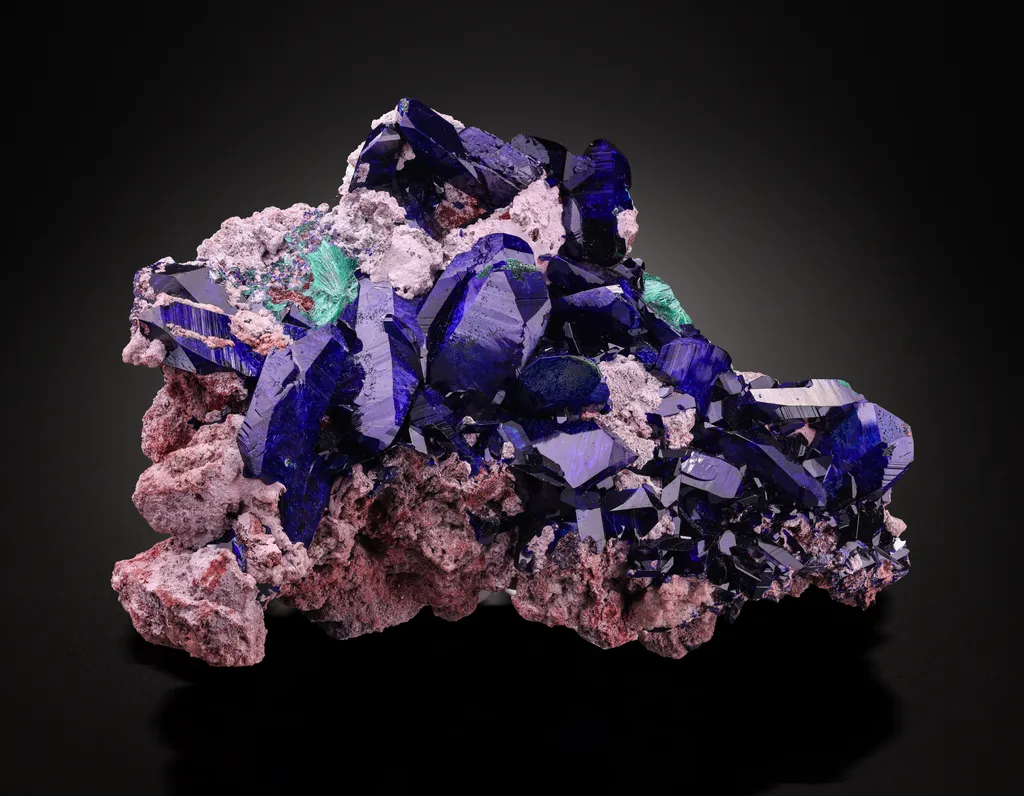 Azurite on Malachite image
