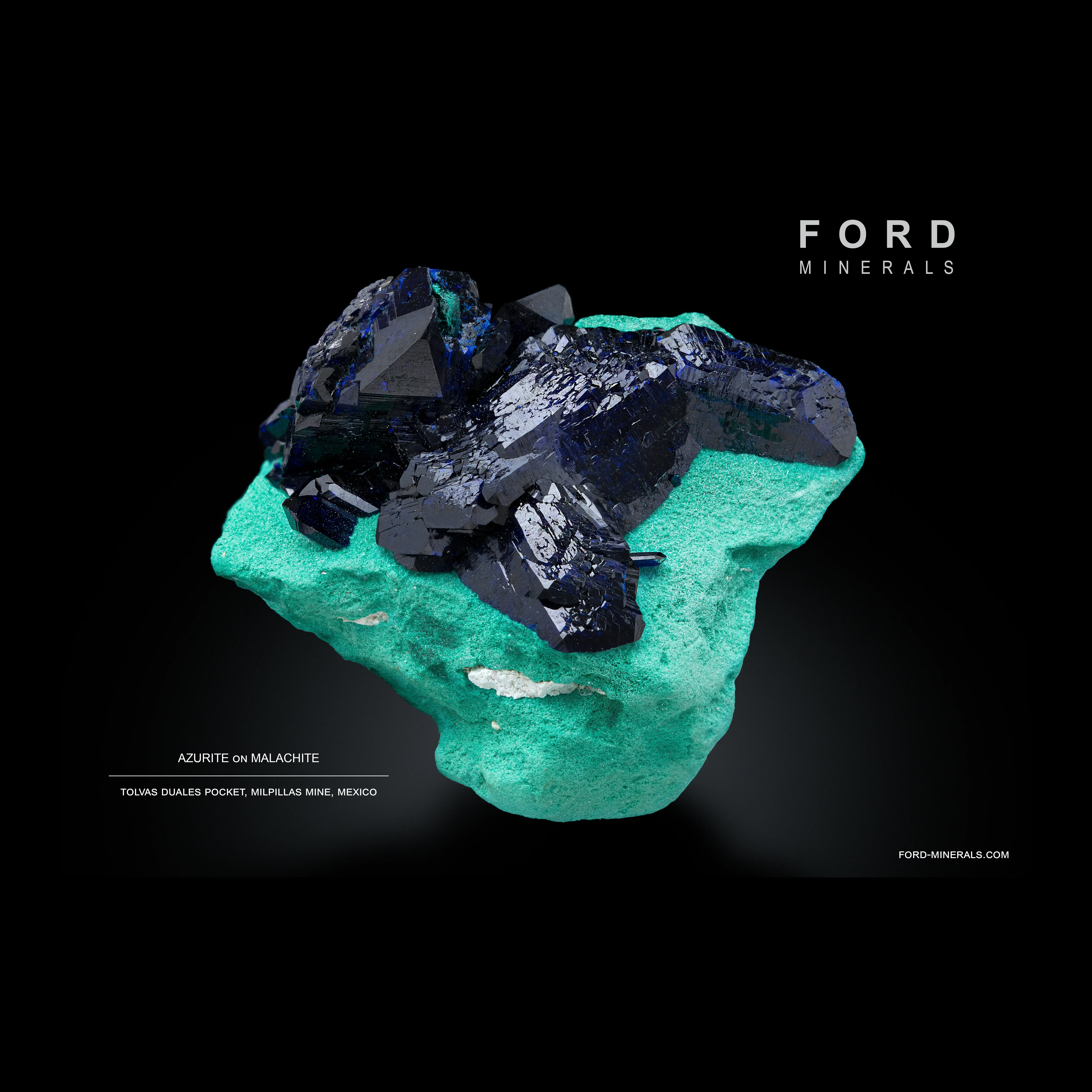 Azurite on Malachite - image 1