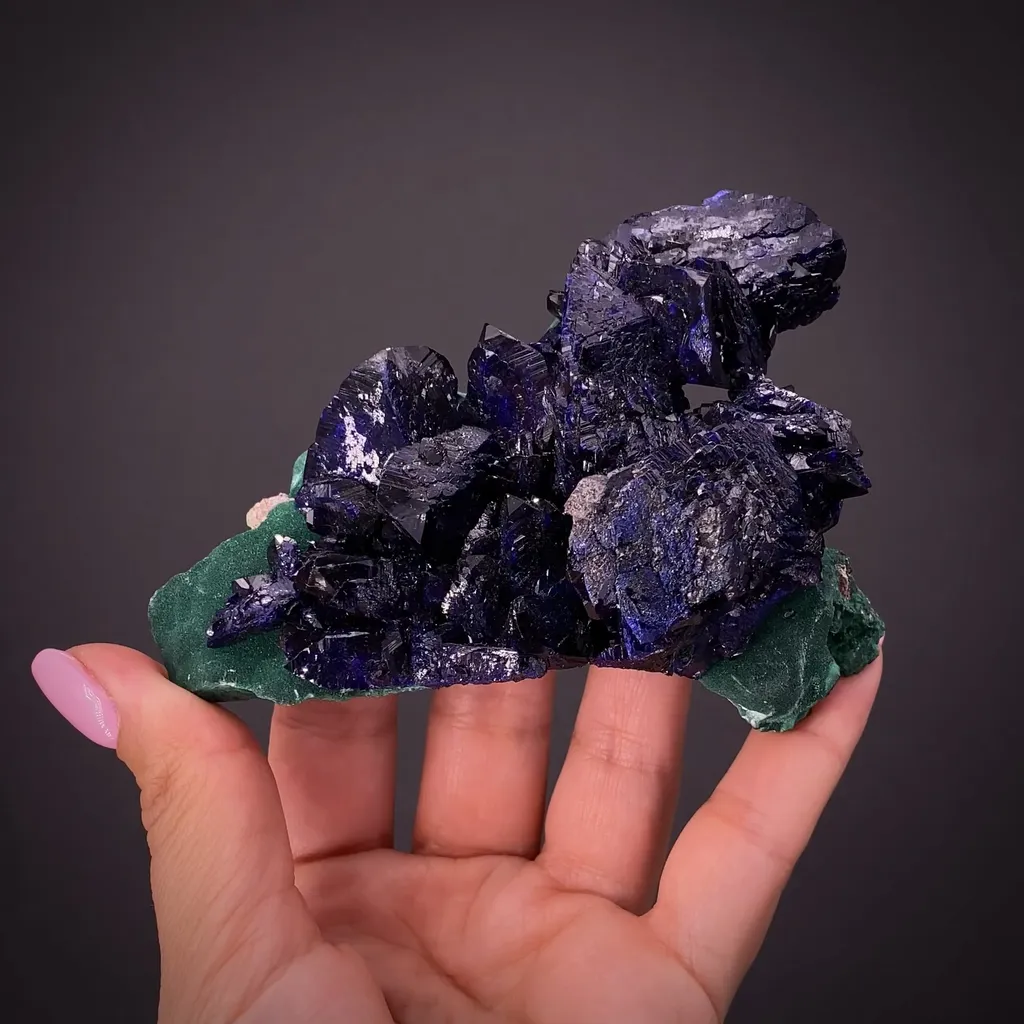Azurite on Malachite image