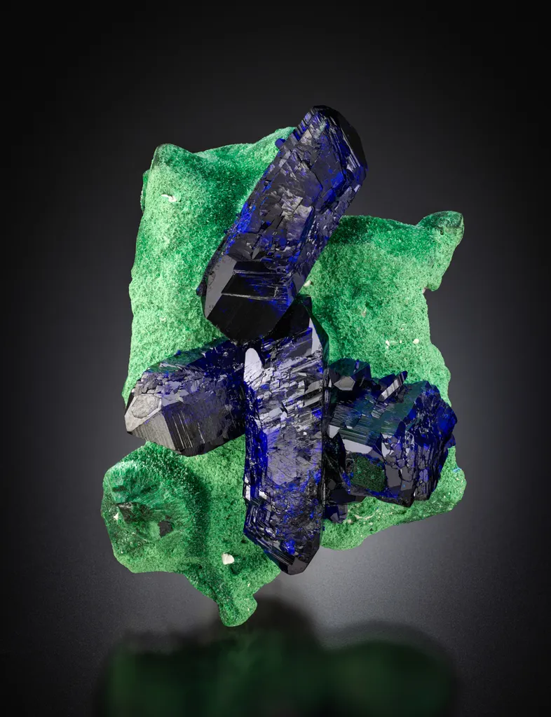 Azurite on Malachite image
