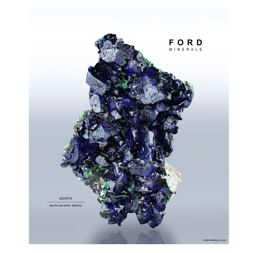 Azurite on Malachite image