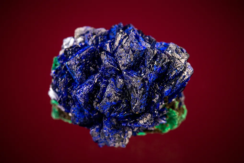 Azurite on Malachite image
