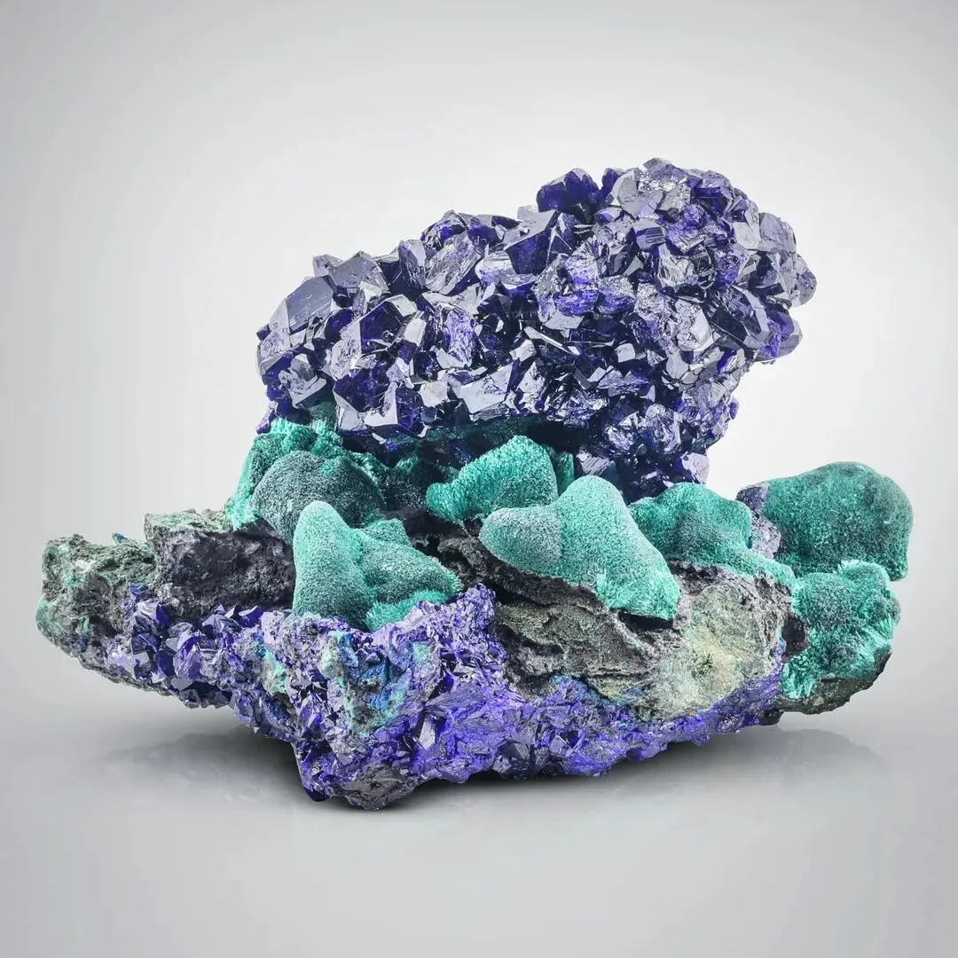 Azurite on Malachite - image 1