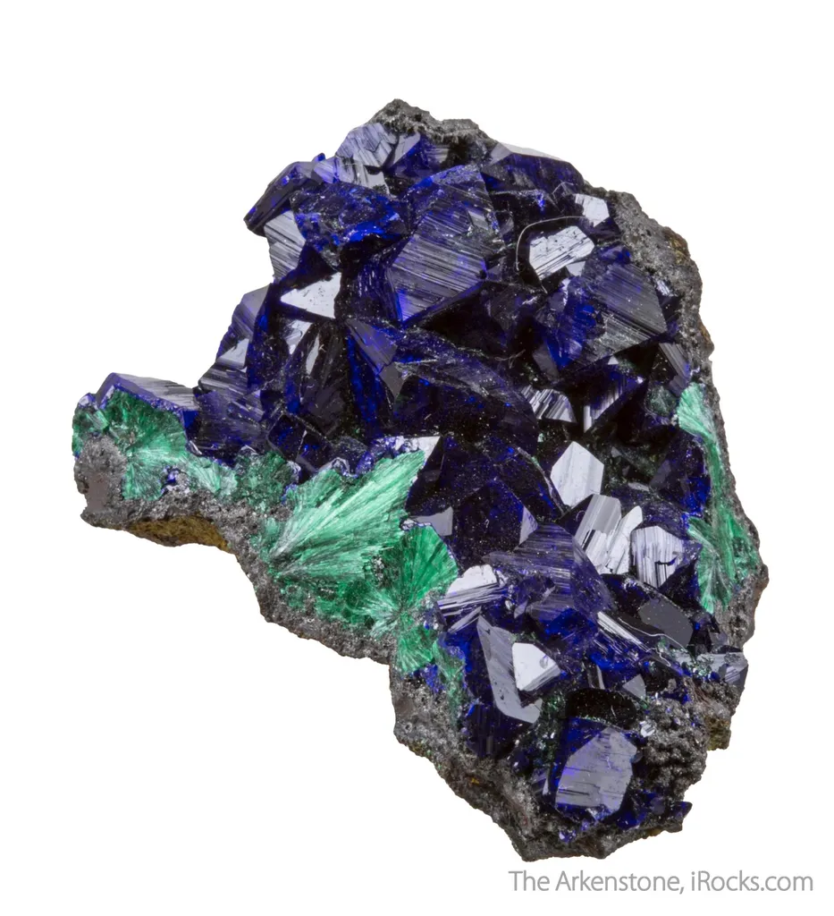 Azurite on Malachite image