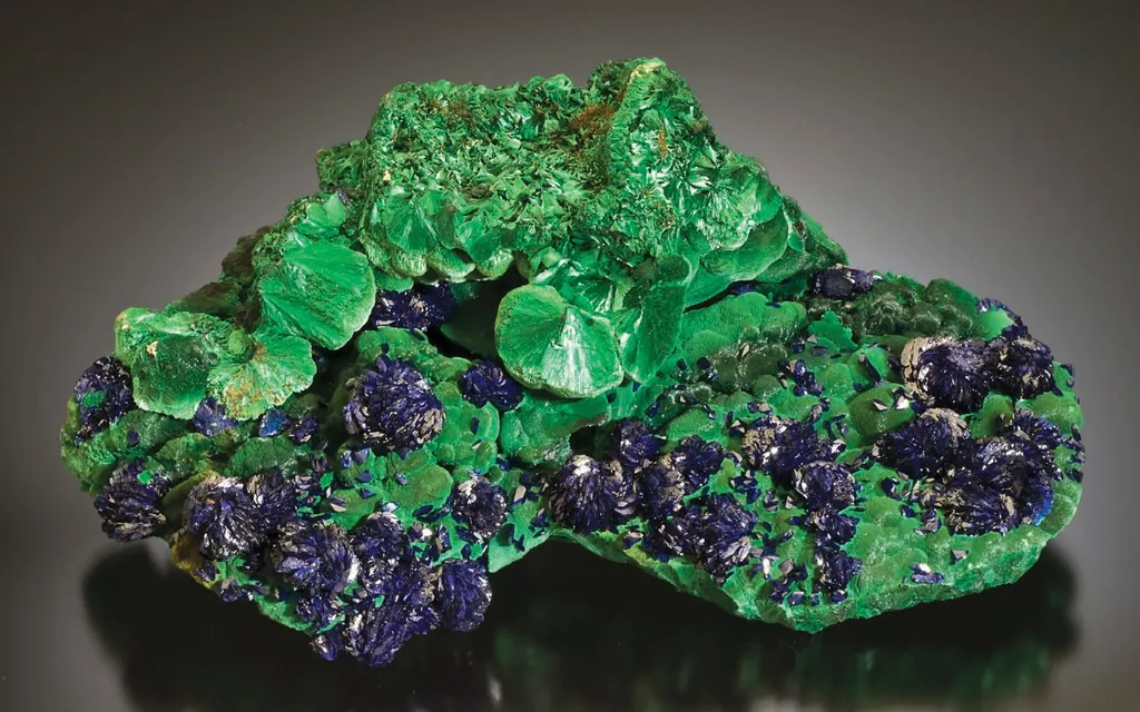 Azurite on Malachite image