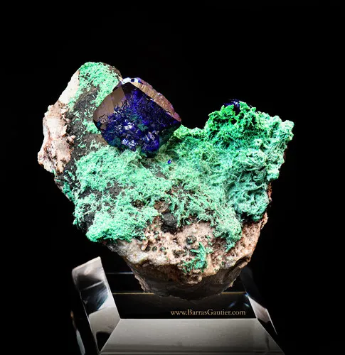 Azurite on Malachite image