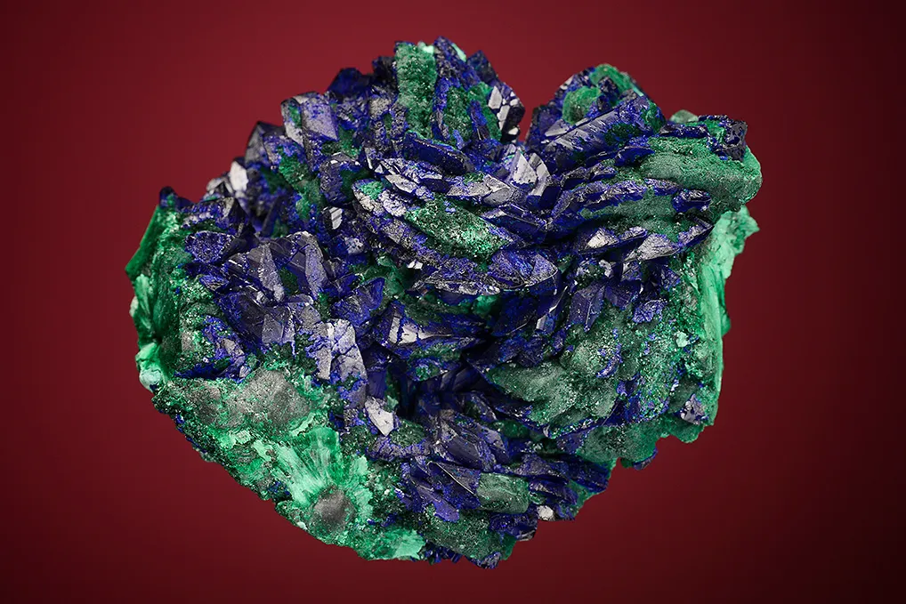 Azurite on Malachite after Azurite - image 5
