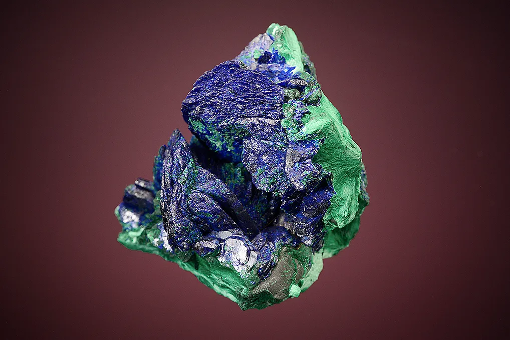 Azurite on Malachite after Azurite - image 4