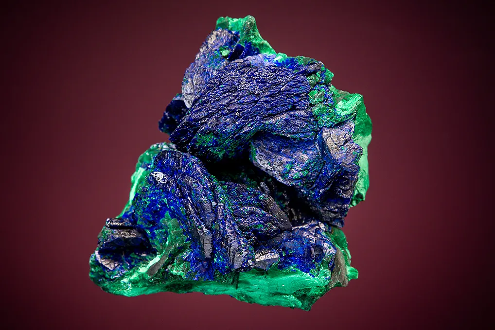 Azurite on Malachite after Azurite image