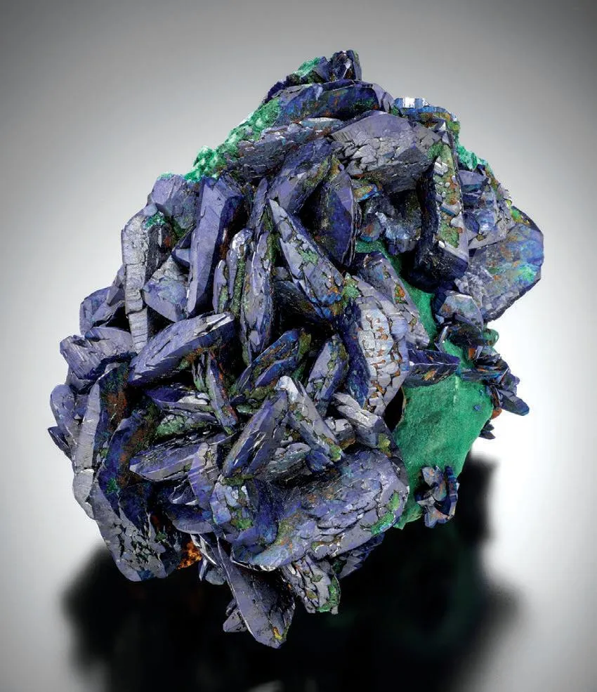 Azurite on Malachite after Azurite image