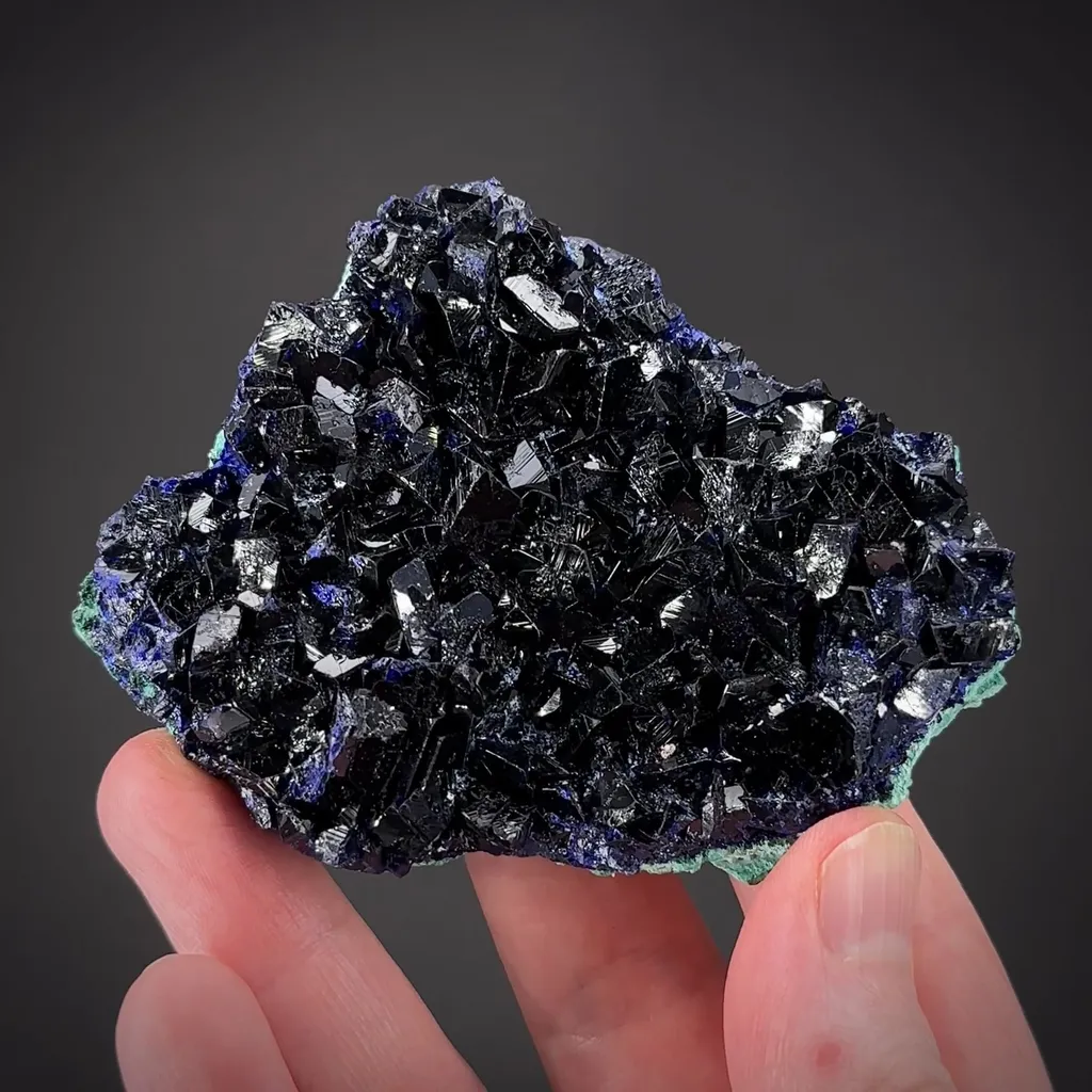 Azurite on Malachite image