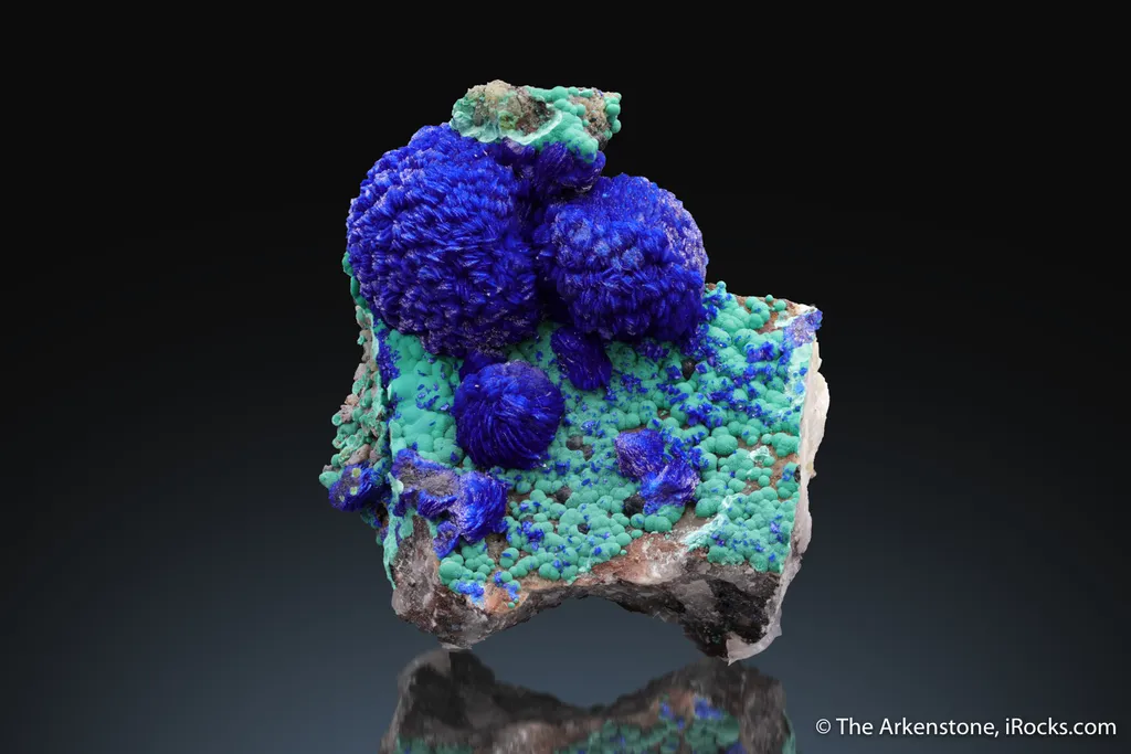 Azurite on Malachite image