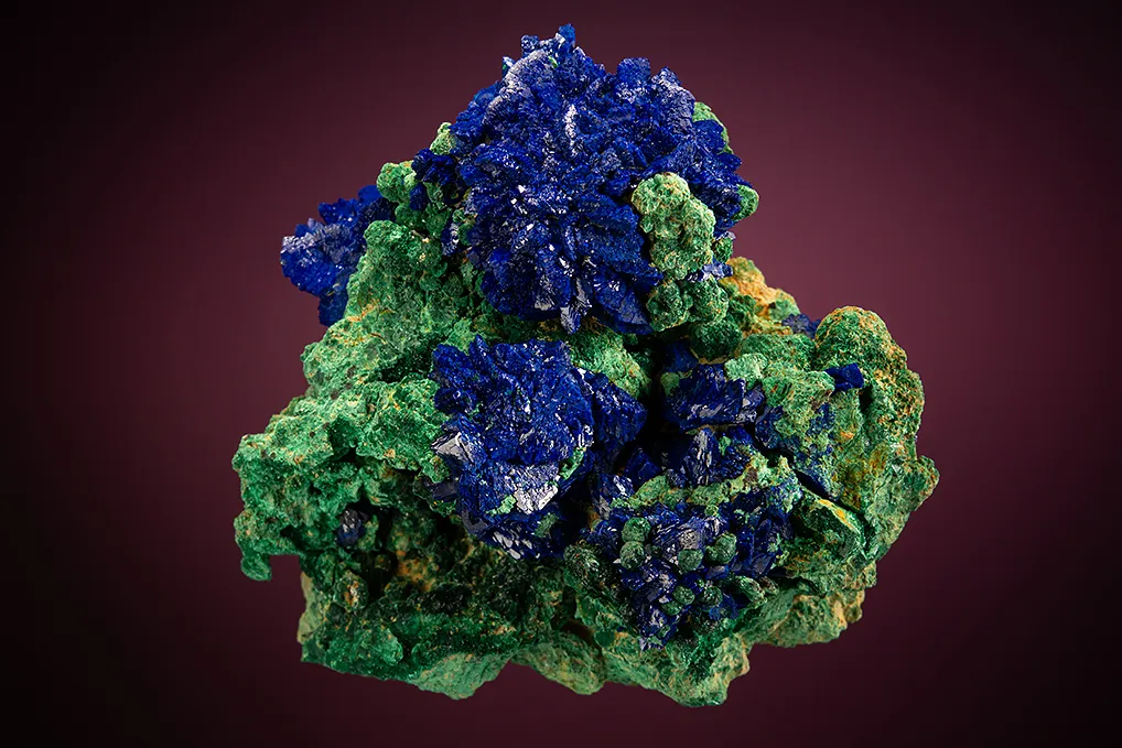 Azurite on Malachite image