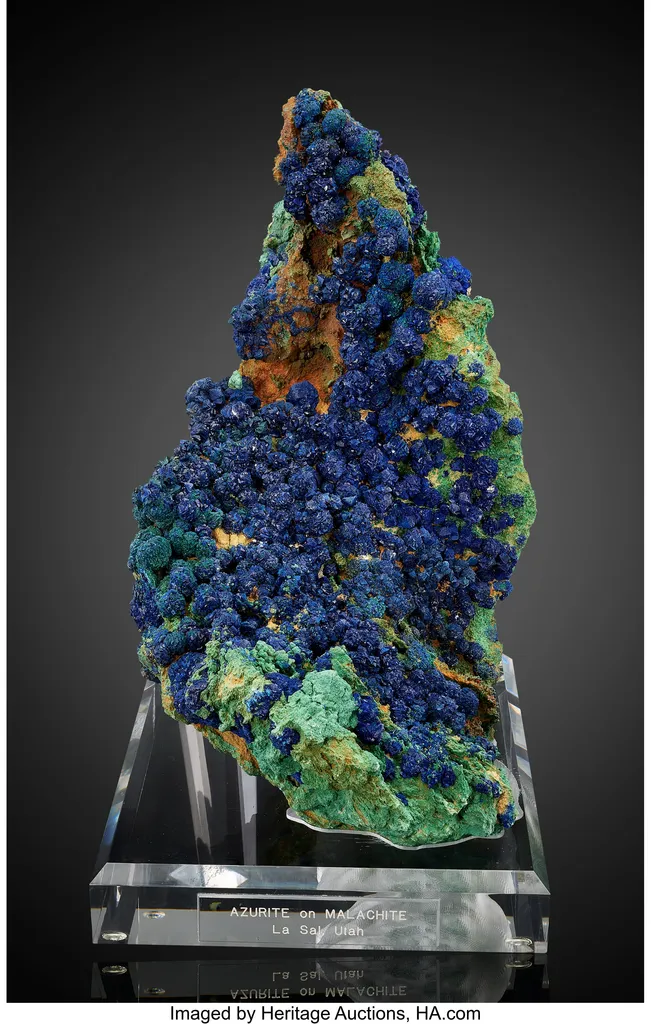 Azurite on Malachite image