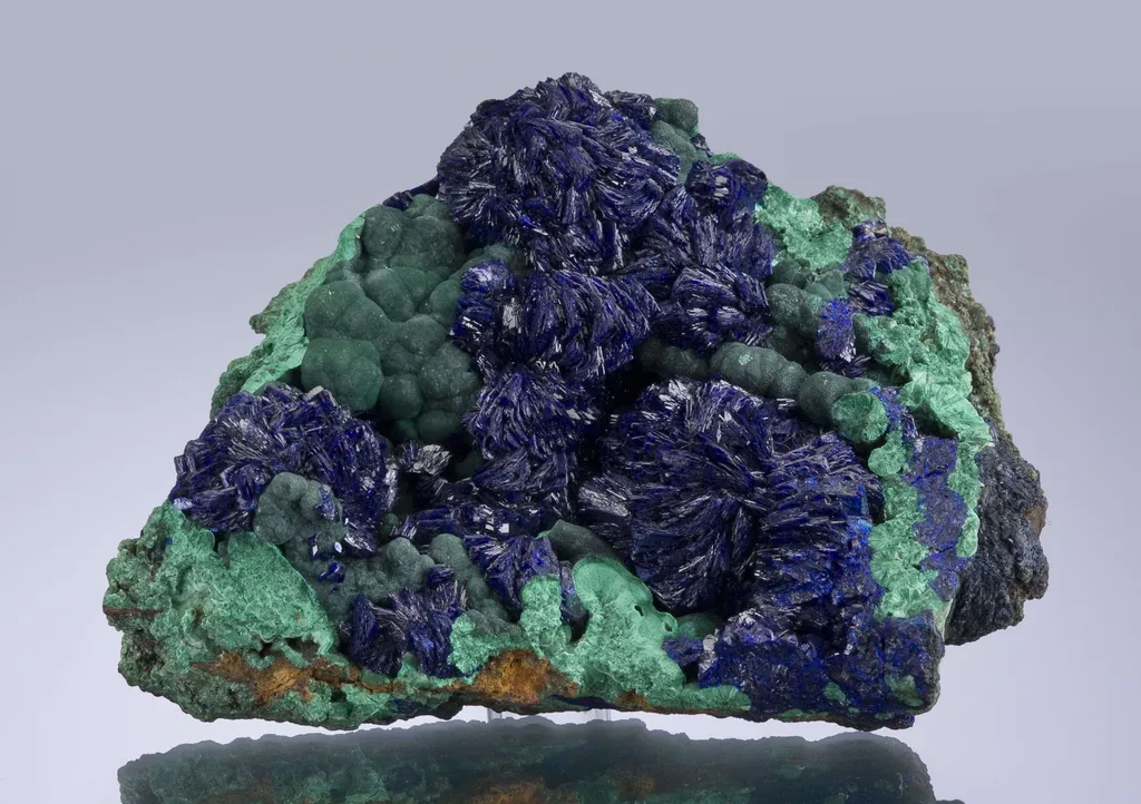 Azurite on Malachite (Circa 1900) image