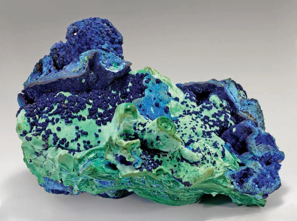 Azurite on Malachite image