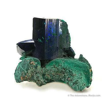 Azurite on Malachite image