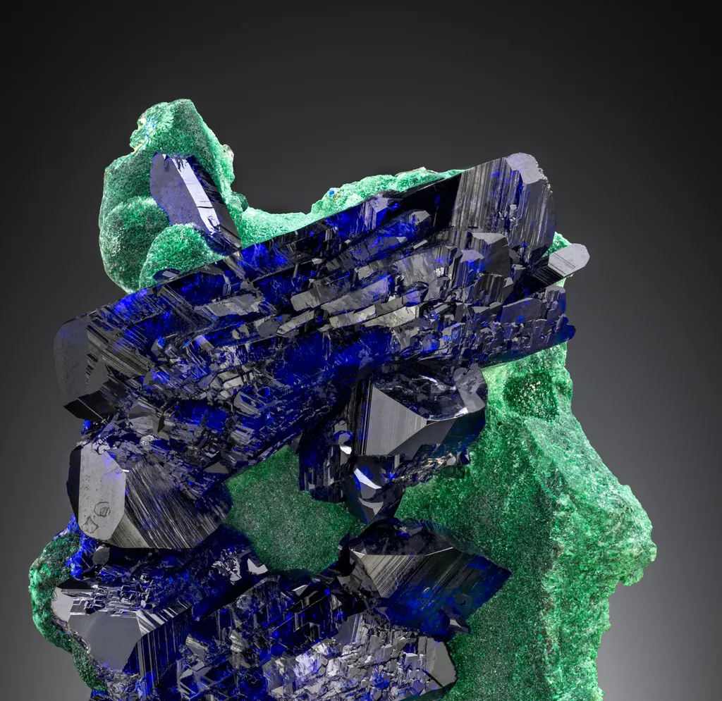 Azurite on Malachite image