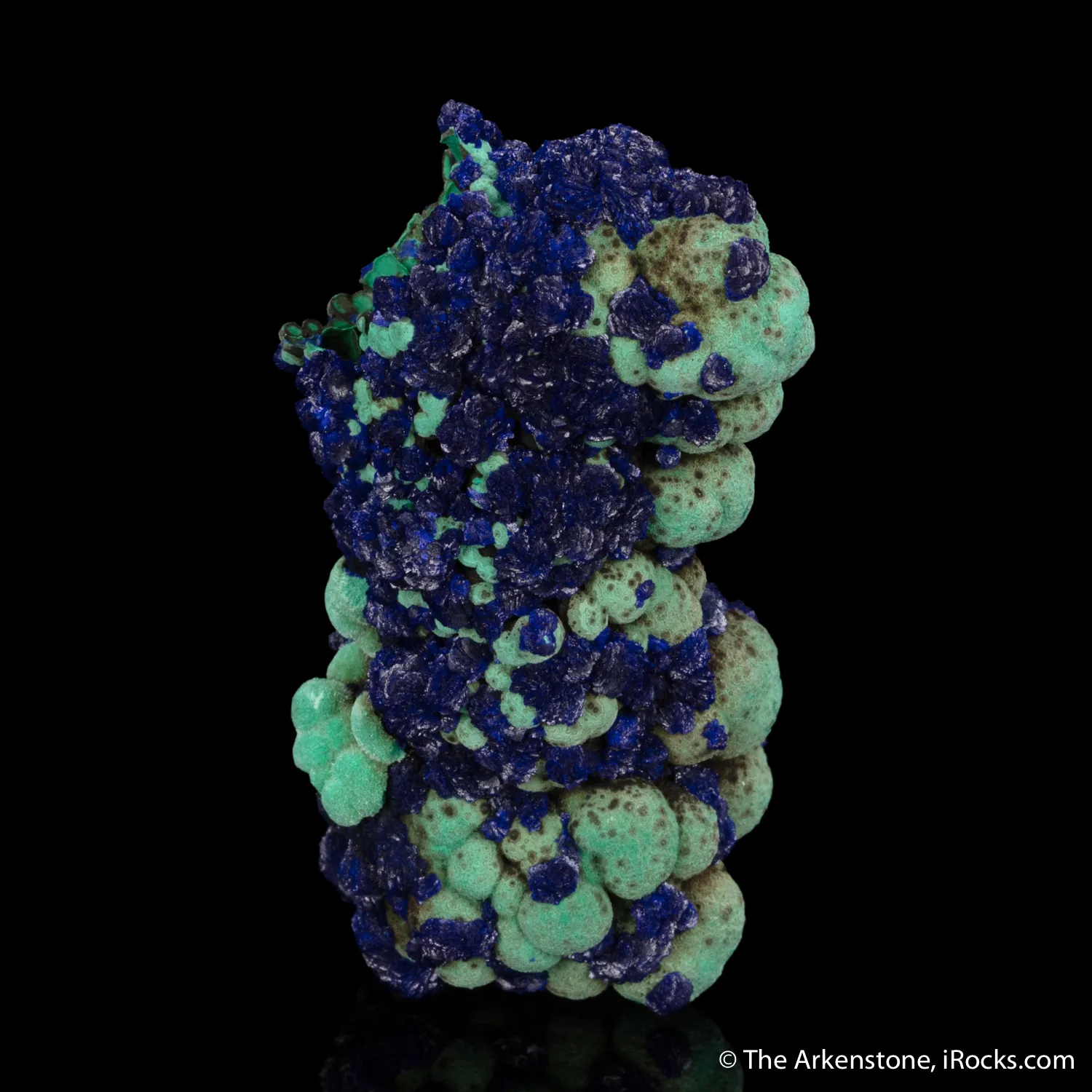 Azurite on Malachite hollow stalactite - image 5