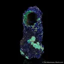Azurite on Malachite hollow stalactite - image 6