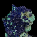 Azurite on Malachite hollow stalactite - image 4