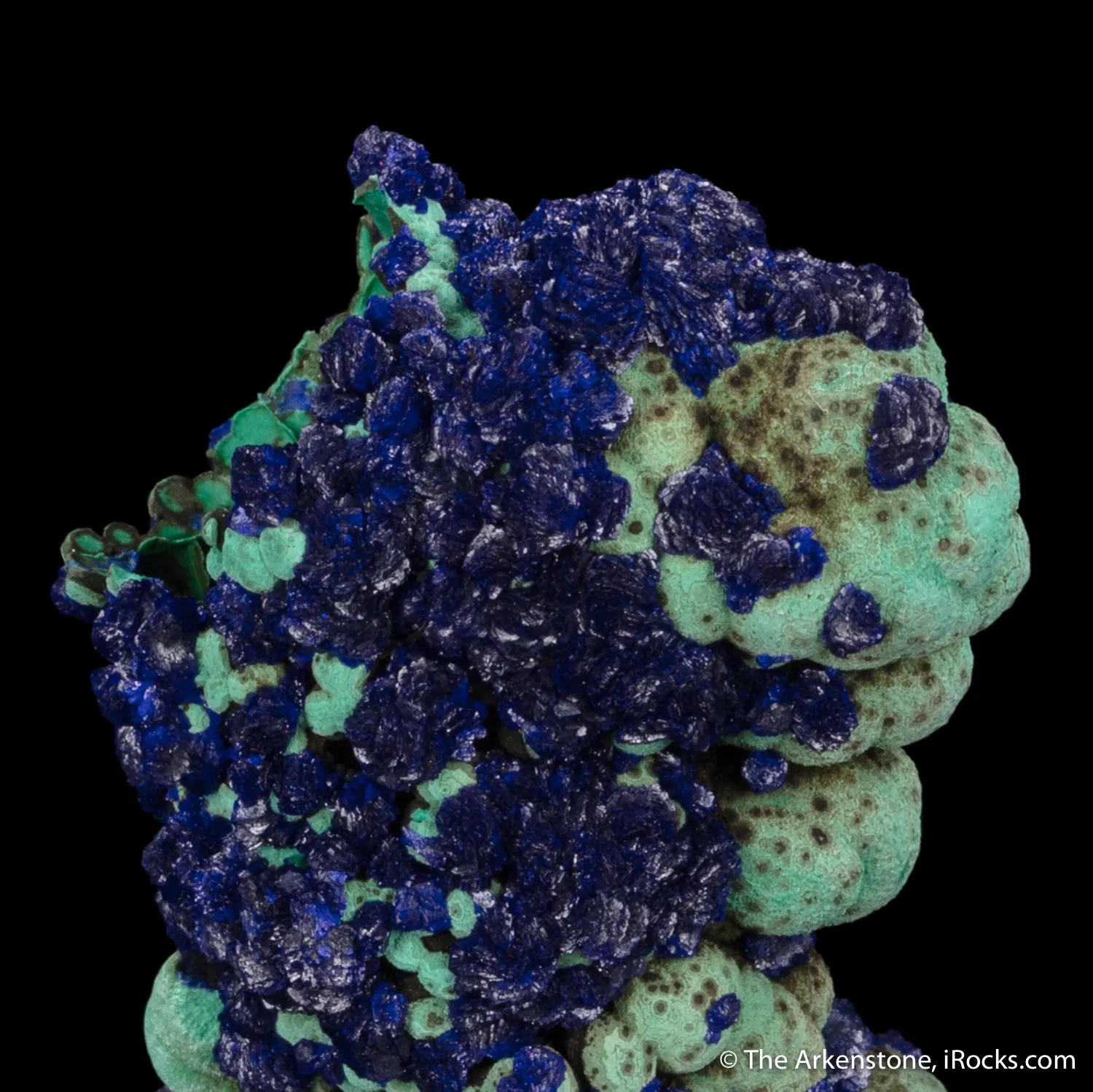 Azurite on Malachite hollow stalactite - image 4
