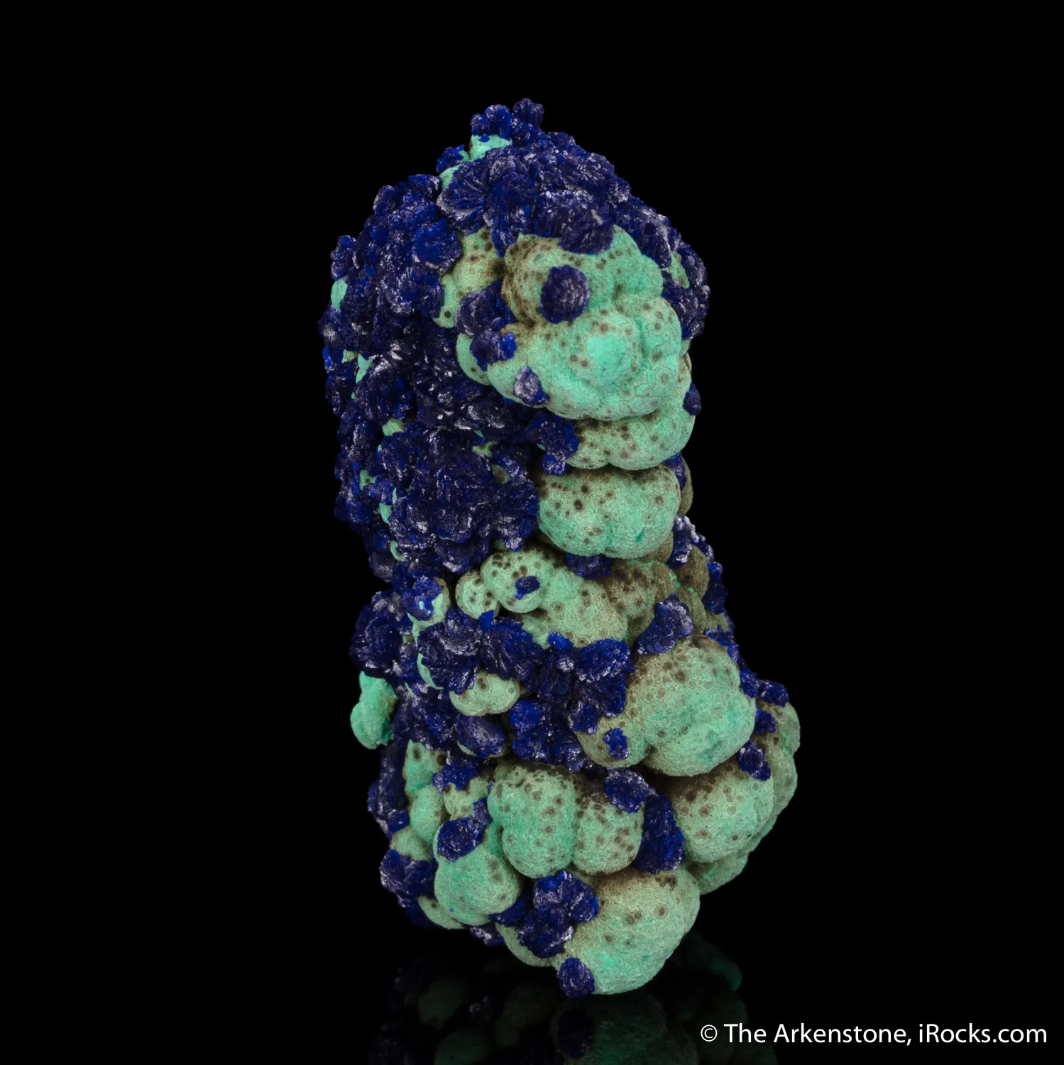 Azurite on Malachite hollow stalactite - image 3