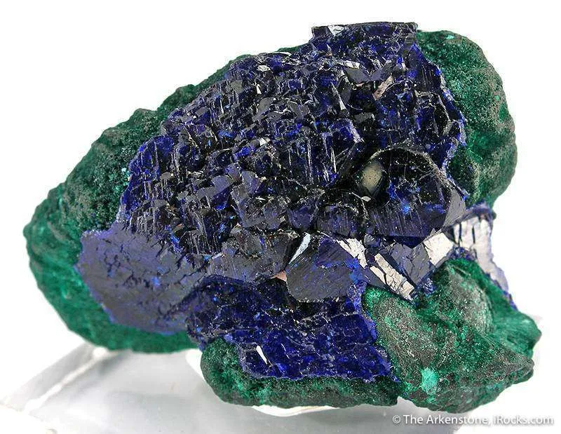 Azurite on Malachite Ps. Azurite - image 1