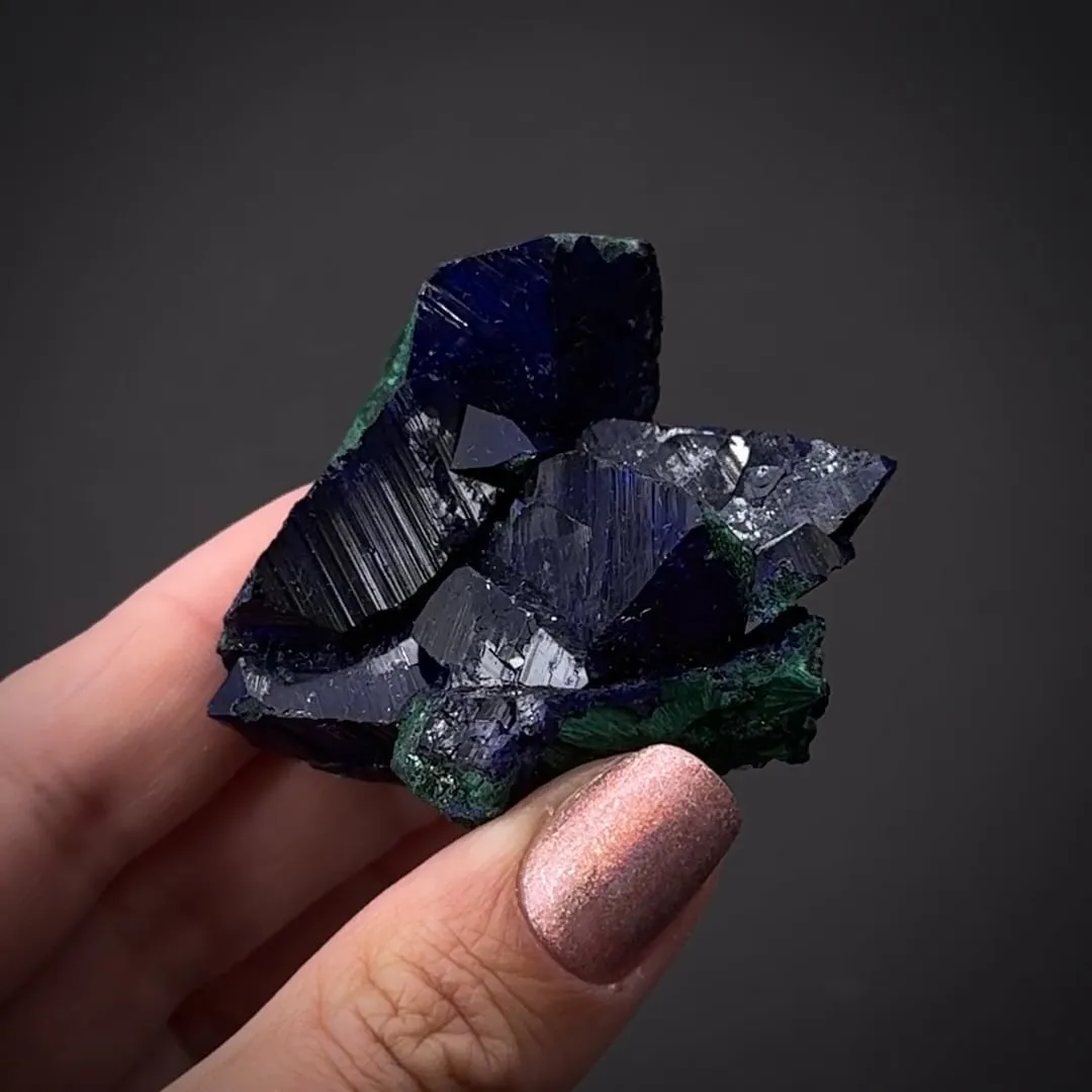 Azurite on Malachite ps. Azurite - image 1