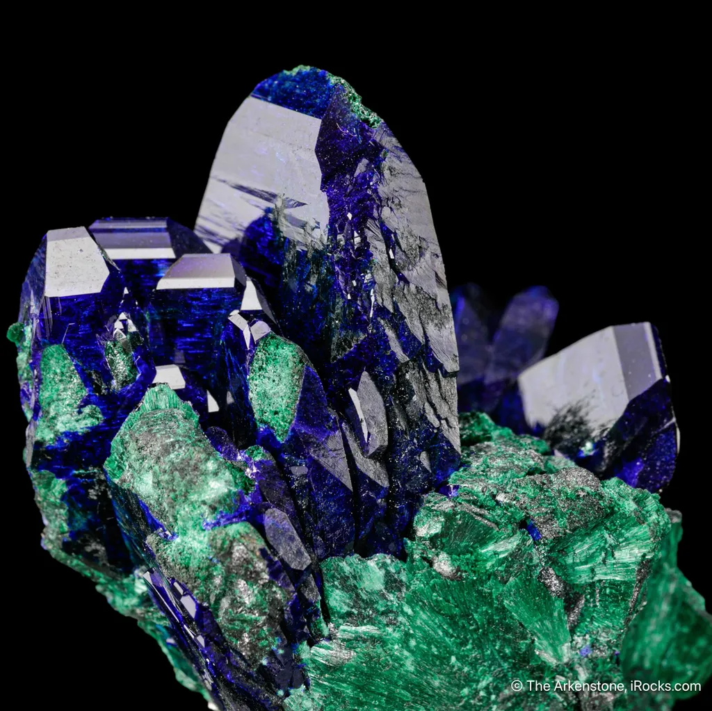 Azurite on Malachite ps. Azurite - image 2
