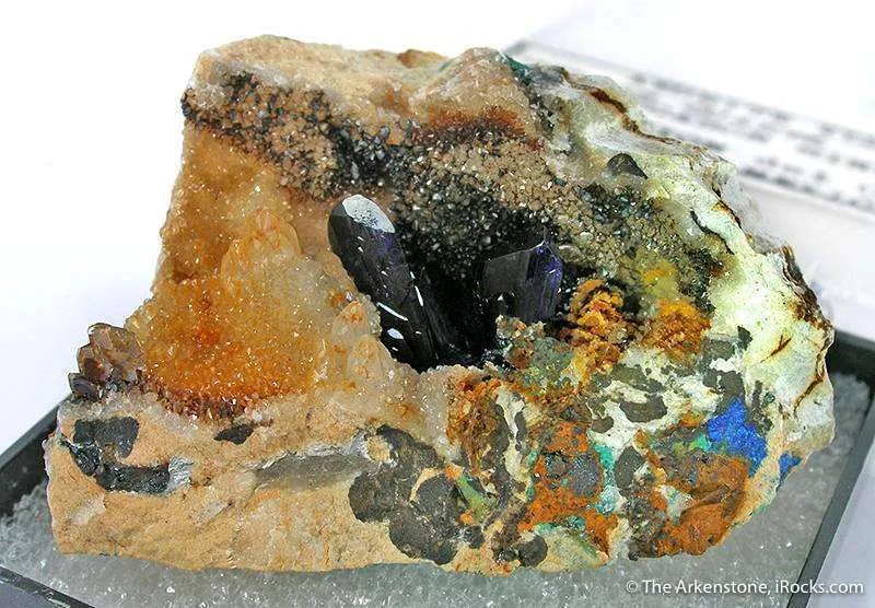 Azurite on Quartz image