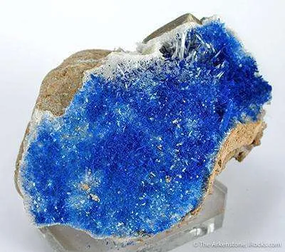 Azurite on Selenite - image 3