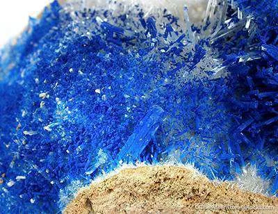 Azurite on Selenite - image 1