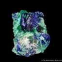 Azurite on Tsumebite (Type Locality) - image 1