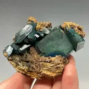 Azurite partial pseudomorph to Malachite - image 2
