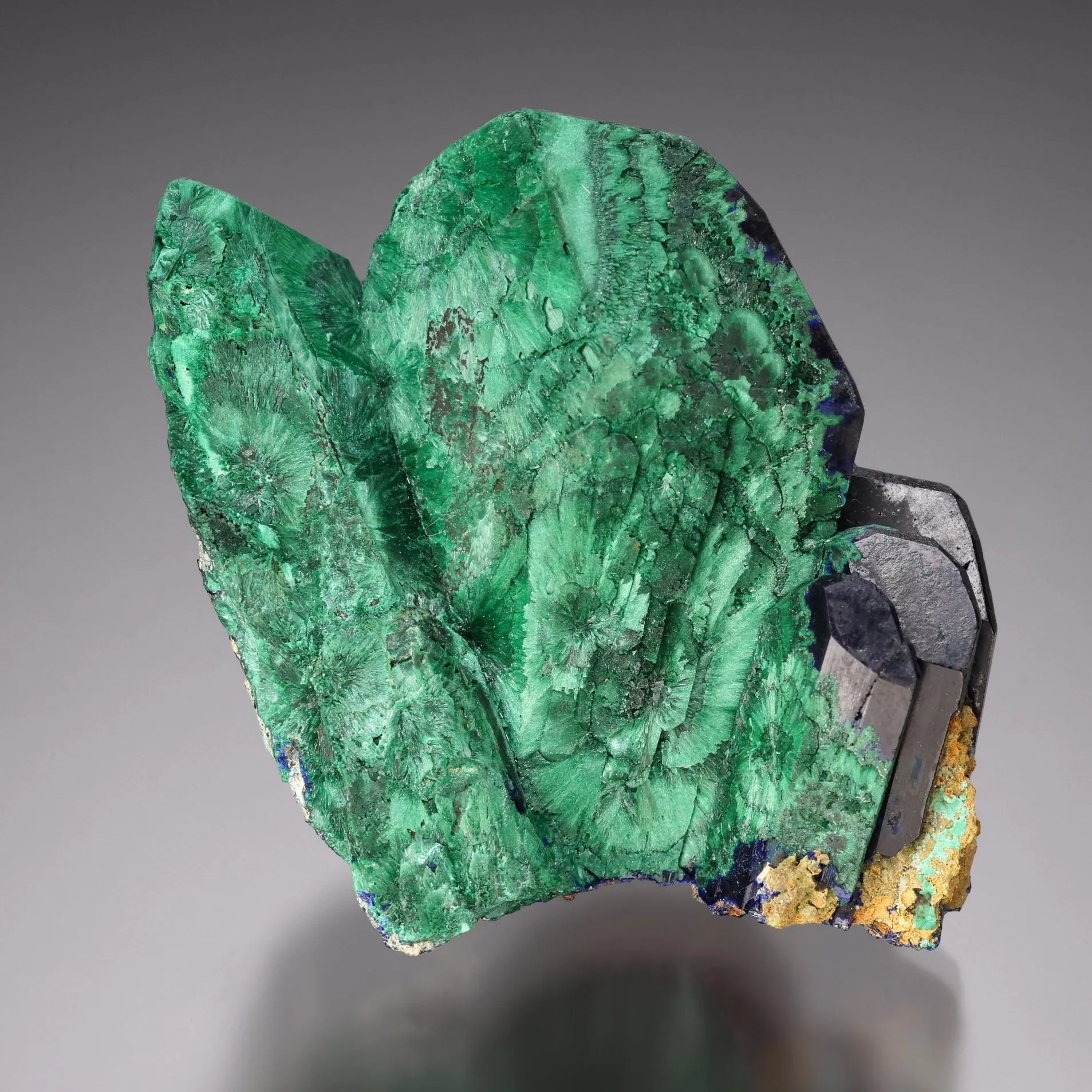 Azurite Partial Pseudomorph to Malachite - image 1